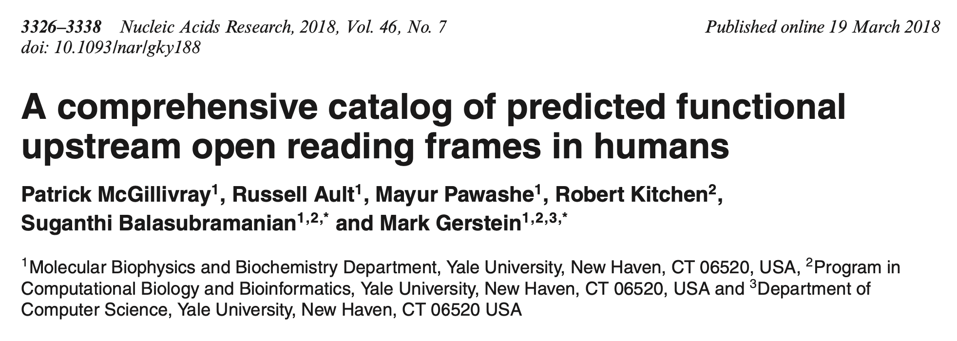 A comprehensive catalog of predicted functional upstream open reading frames in humans